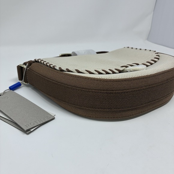 Rothy's The Saddle Bag Flat White $189 MSRP 6x9x7" Crossbody NWT - Picture 9 of 16